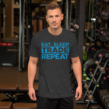 Load image into Gallery viewer, Eat, Sleep, Trade (Blue) - Short-Sleeve T-Shirt