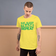 Load image into Gallery viewer, Eat, Sleep, Trade (Green) - Short-Sleeve T-Shirt