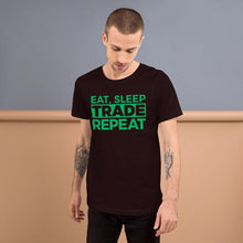 Load image into Gallery viewer, Eat, Sleep, Trade (Green) - Short-Sleeve T-Shirt