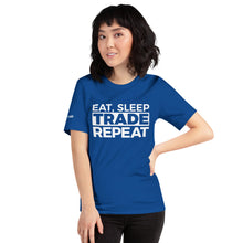 Load image into Gallery viewer, Eat, Sleep, Trade (White) - Short-Sleeve T-Shirt