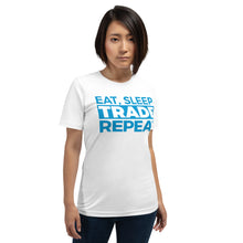 Load image into Gallery viewer, Eat, Sleep, Trade (Blue) - Short-Sleeve T-Shirt