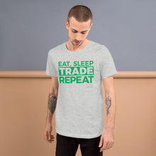 Load image into Gallery viewer, Eat, Sleep, Trade (Green) - Short-Sleeve T-Shirt