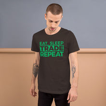 Load image into Gallery viewer, Eat, Sleep, Trade (Green) - Short-Sleeve T-Shirt