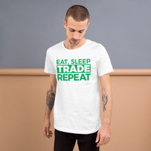 Load image into Gallery viewer, Eat, Sleep, Trade (Green) - Short-Sleeve T-Shirt