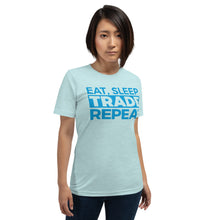 Load image into Gallery viewer, Eat, Sleep, Trade (Blue) - Short-Sleeve T-Shirt