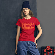 Load image into Gallery viewer, Eat, Sleep, Trade (Red) - Women's short sleeve t-shirt