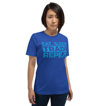 Load image into Gallery viewer, Eat, Sleep, Trade (Blue) - Short-Sleeve T-Shirt