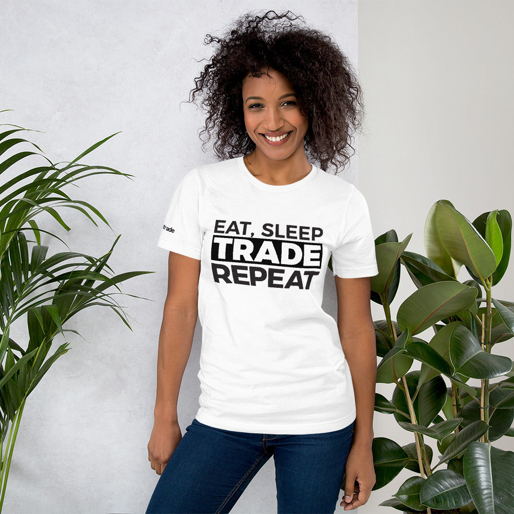 Eat, Sleep, Trade (Black) - Short-Sleeve T-Shirt