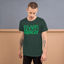 Load image into Gallery viewer, Eat, Sleep, Trade (Green) - Short-Sleeve T-Shirt
