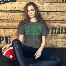 Load image into Gallery viewer, Eat, Sleep, Trade (Green) - Short-Sleeve T-Shirt