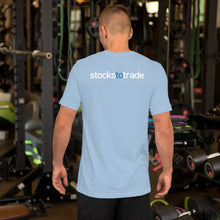 Load image into Gallery viewer, Eat, Sleep, Trade (Blue) - Short-Sleeve T-Shirt
