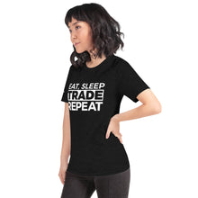 Load image into Gallery viewer, Eat, Sleep, Trade (White) - Short-Sleeve T-Shirt