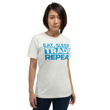 Load image into Gallery viewer, Eat, Sleep, Trade (Blue) - Short-Sleeve T-Shirt