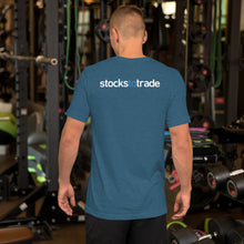 Load image into Gallery viewer, Eat, Sleep, Trade (Blue) - Short-Sleeve T-Shirt