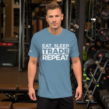 Load image into Gallery viewer, Eat, Sleep, Trade (White) - Short-Sleeve T-Shirt