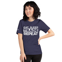 Load image into Gallery viewer, Eat, Sleep, Trade (White) - Short-Sleeve T-Shirt