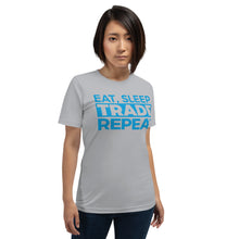 Load image into Gallery viewer, Eat, Sleep, Trade (Blue) - Short-Sleeve T-Shirt