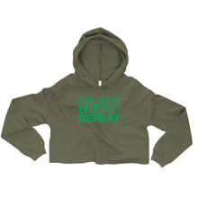 Load image into Gallery viewer, Eat, Sleep, Trade (Green) - Crop Hoodie