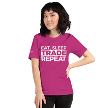 Load image into Gallery viewer, Eat, Sleep, Trade (White) - Short-Sleeve T-Shirt