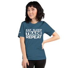 Load image into Gallery viewer, Eat, Sleep, Trade (White) - Short-Sleeve T-Shirt