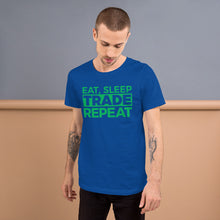 Load image into Gallery viewer, Eat, Sleep, Trade (Green) - Short-Sleeve T-Shirt