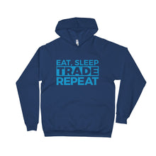 Load image into Gallery viewer, Eat, Sleep, Trade (Blue) - Fleece Hoodie
