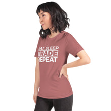 Load image into Gallery viewer, Eat, Sleep, Trade (White) - Short-Sleeve T-Shirt