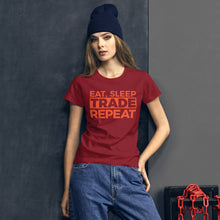 Load image into Gallery viewer, Eat, Sleep, Trade (Red) - Women's short sleeve t-shirt