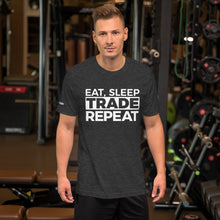 Load image into Gallery viewer, Eat, Sleep, Trade (White) - Short-Sleeve T-Shirt