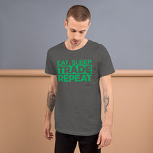 Load image into Gallery viewer, Eat, Sleep, Trade (Green) - Short-Sleeve T-Shirt