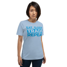 Load image into Gallery viewer, Eat, Sleep, Trade (Blue) - Short-Sleeve T-Shirt