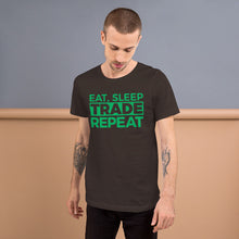Load image into Gallery viewer, Eat, Sleep, Trade (Green) - Short-Sleeve T-Shirt
