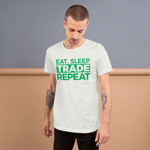 Eat, Sleep, Trade (Green) - Short-Sleeve T-Shirt