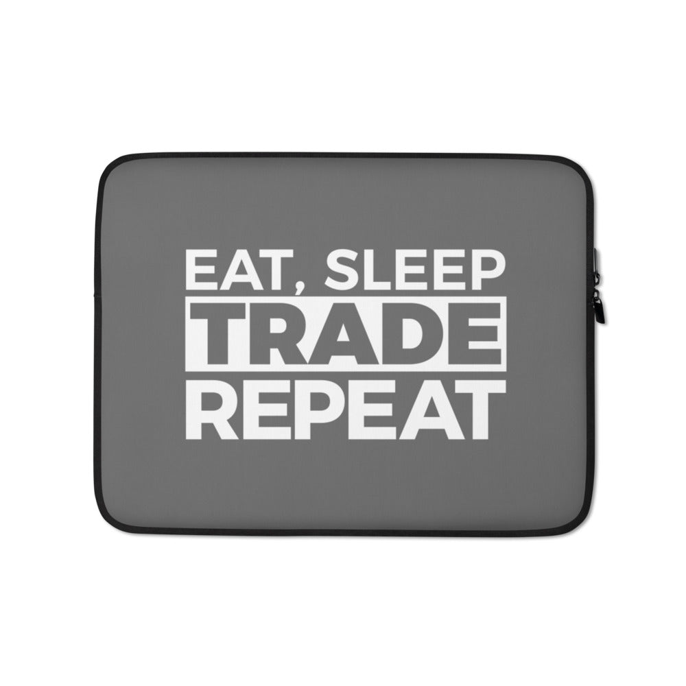 Eat, Sleep, Trade Laptop Sleeve