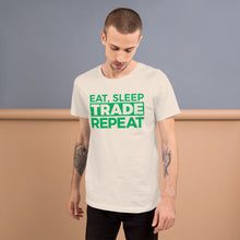 Load image into Gallery viewer, Eat, Sleep, Trade (Green) - Short-Sleeve T-Shirt
