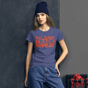 Eat, Sleep, Trade (Red) - Women's short sleeve t-shirt