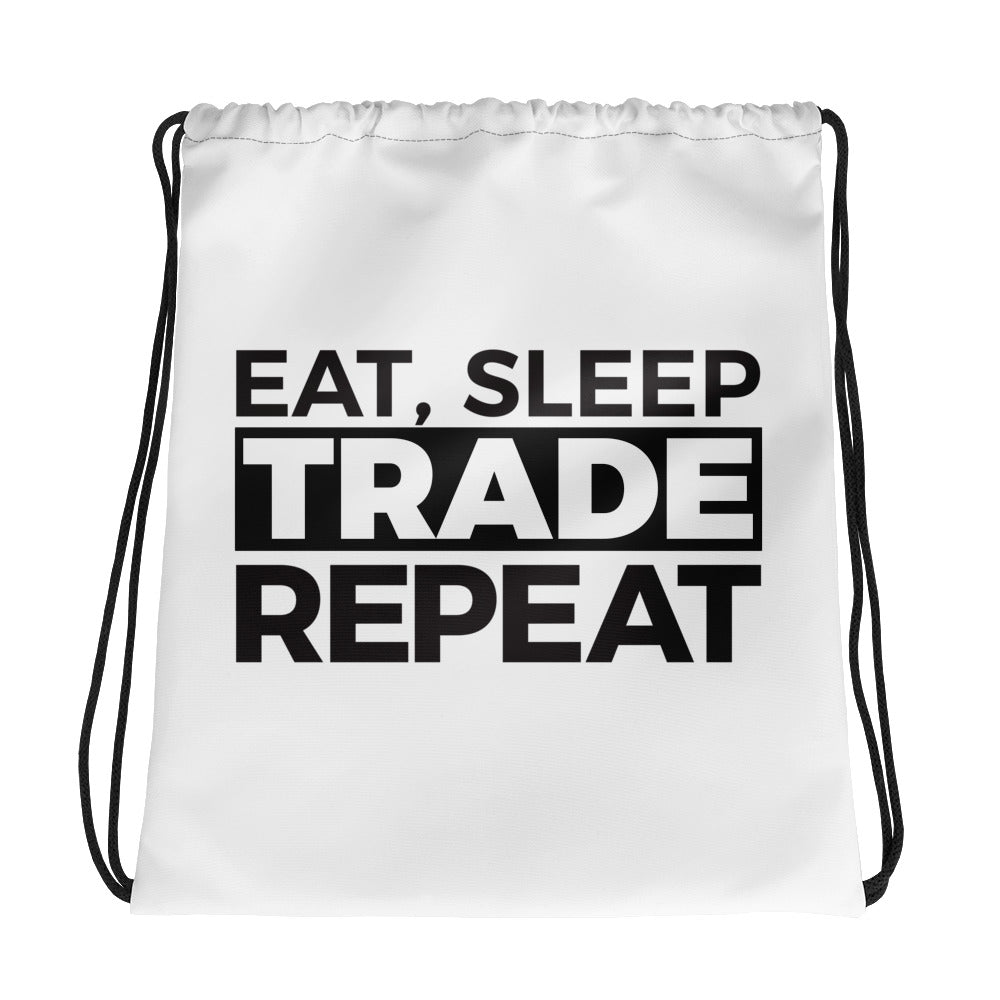 Eat, Sleep, Trade - Drawstring bag