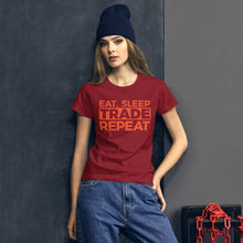 Load image into Gallery viewer, Eat, Sleep, Trade (Red) - Women&#39;s short sleeve t-shirt
