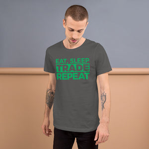 Eat, Sleep, Trade (Green) - Short-Sleeve T-Shirt